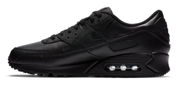 Nike Air Max 90 LTR Men's Leather Sneakers | Triple Black