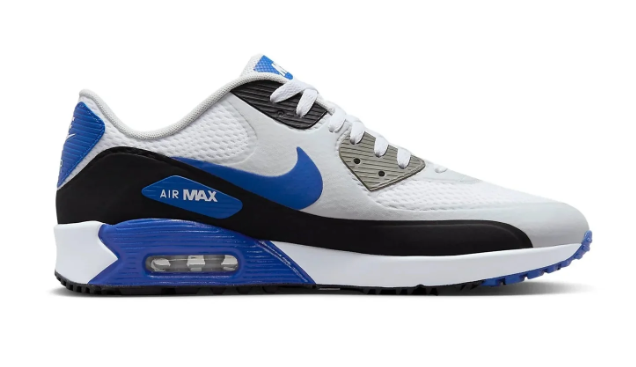 Nike Air Max 90 Golf Shoes – White Black Blue