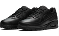 Nike Air Max 90 LTR Men's Leather Sneakers | Triple Black
