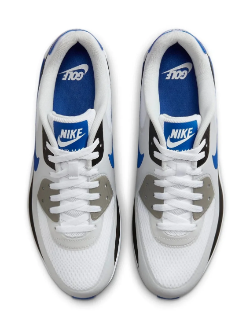 Nike Air Max 90 Golf Shoes – White Black Blue