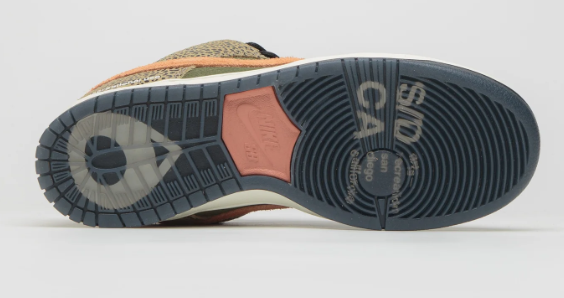 Nike SB x Arts-Rec Dunk Low Pro Shoes - Khaki  Amber Brown - Rough Green - Rust Pink（106）