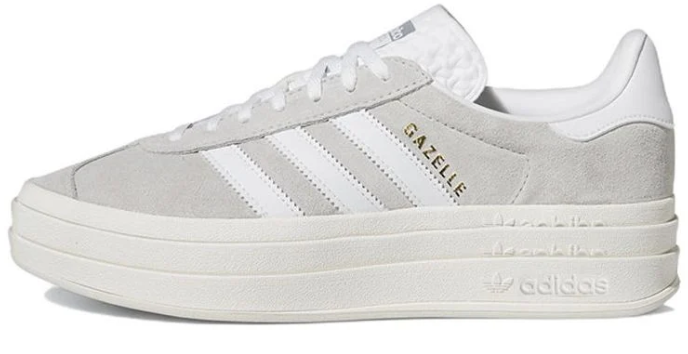 adidas Gazelle Bold Women's Platform Sneakers – Grey White | HQ6893