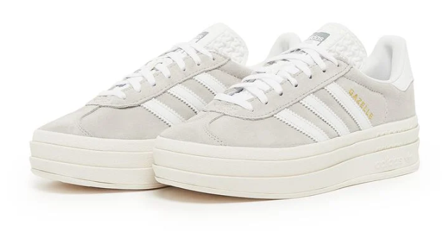 adidas Gazelle Bold Women's Platform Sneakers – Grey White | HQ6893